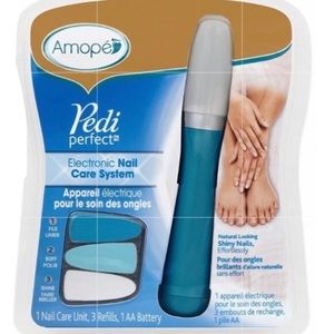 NEW! Amope Pedi Perfect Electronic Nail Care System File / Buff / Shine